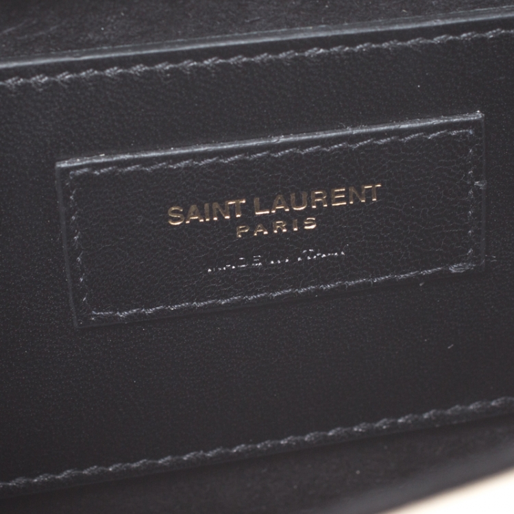 Pre Owned Saint Laurent Metallic Gold Python Medium Kate Tassel Shoulder Bag