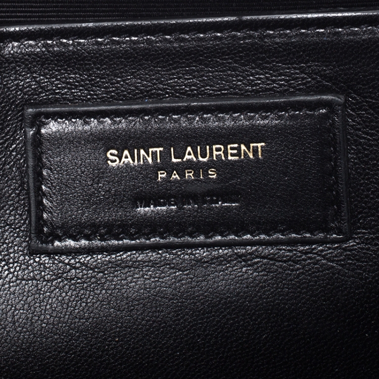 Pre Owned Saint Laurent Blue Leather Kate Monogram Clutch