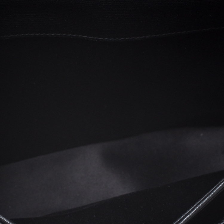 Pre Owned Saint Laurent Black Textured Leather Large Chyc Shoulder Bag