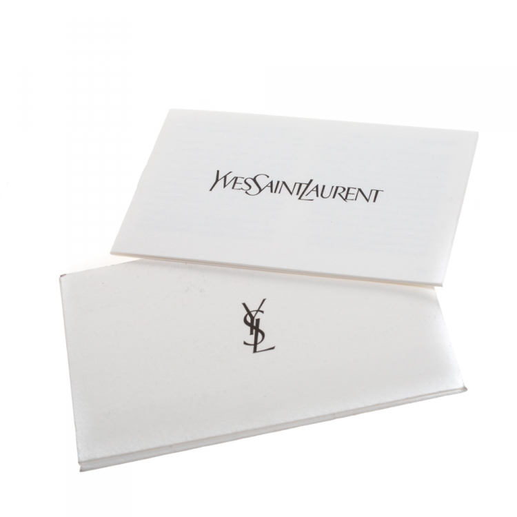 Pre Owned Saint Laurent Beige Python Large Chyc Clutch