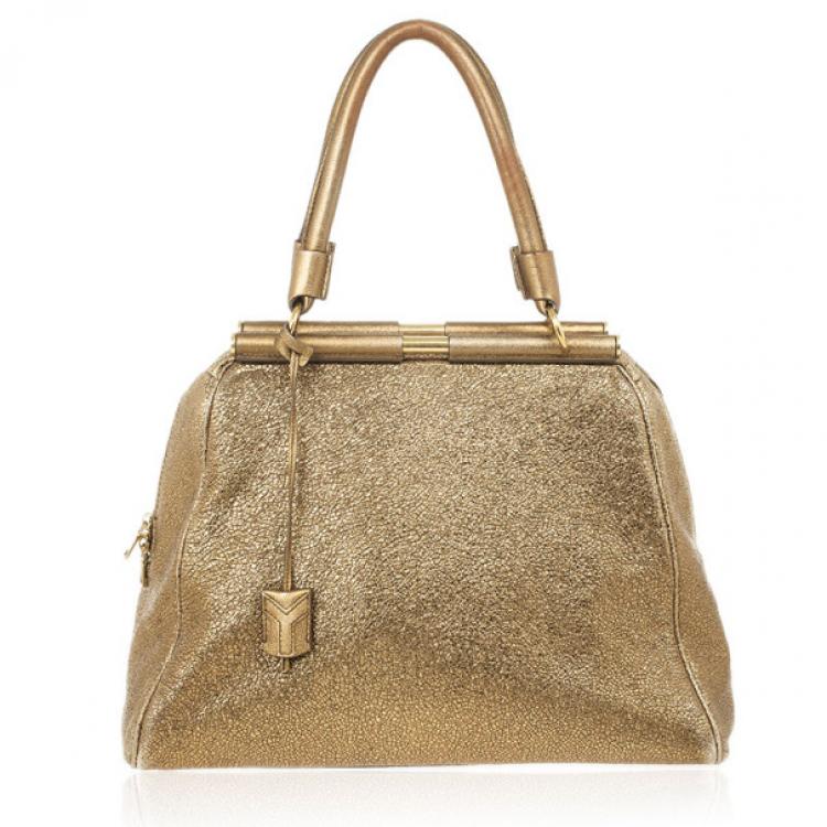 yves saint laurent gold bag