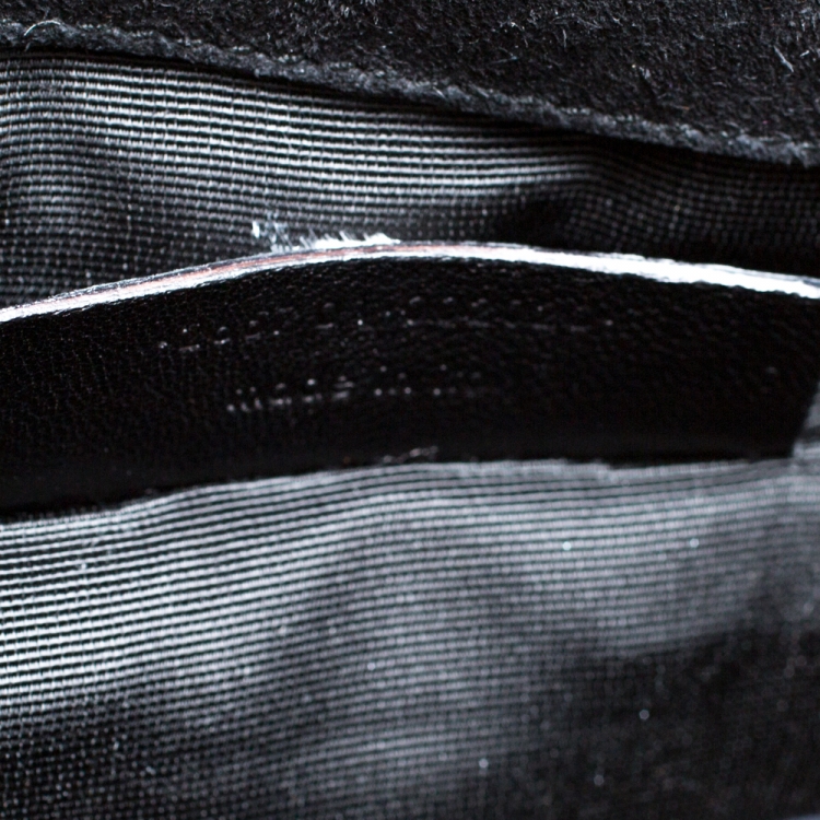 Pre Owned Saint Laurent Black Patent Leather Large Chyc Clutch
