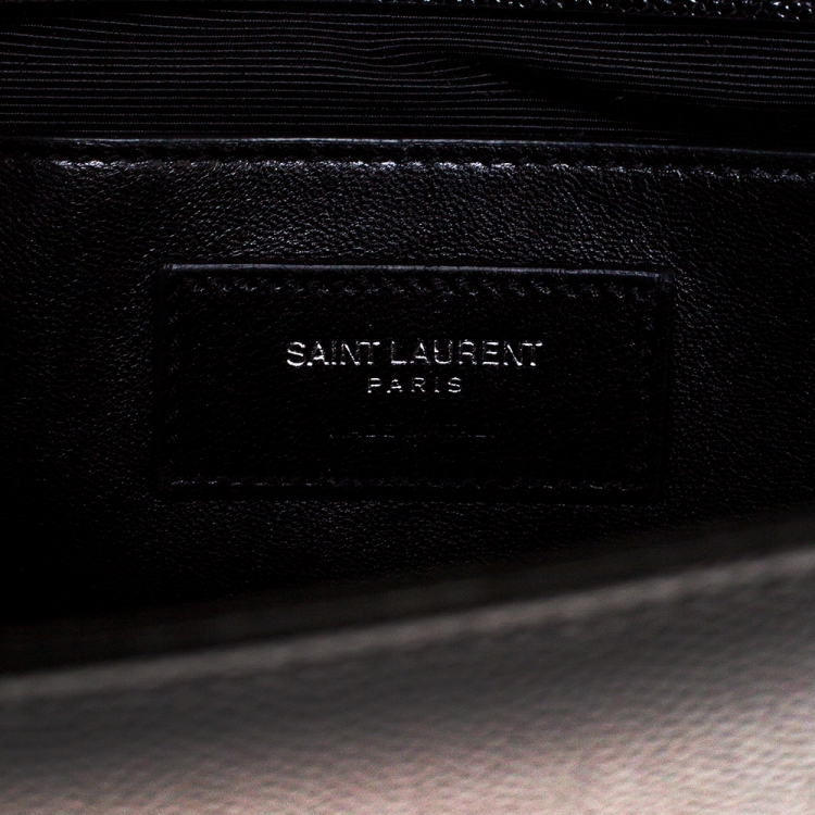 Pre Owned Saint Laurent Black Leather Medium Kate Shoulder Bag