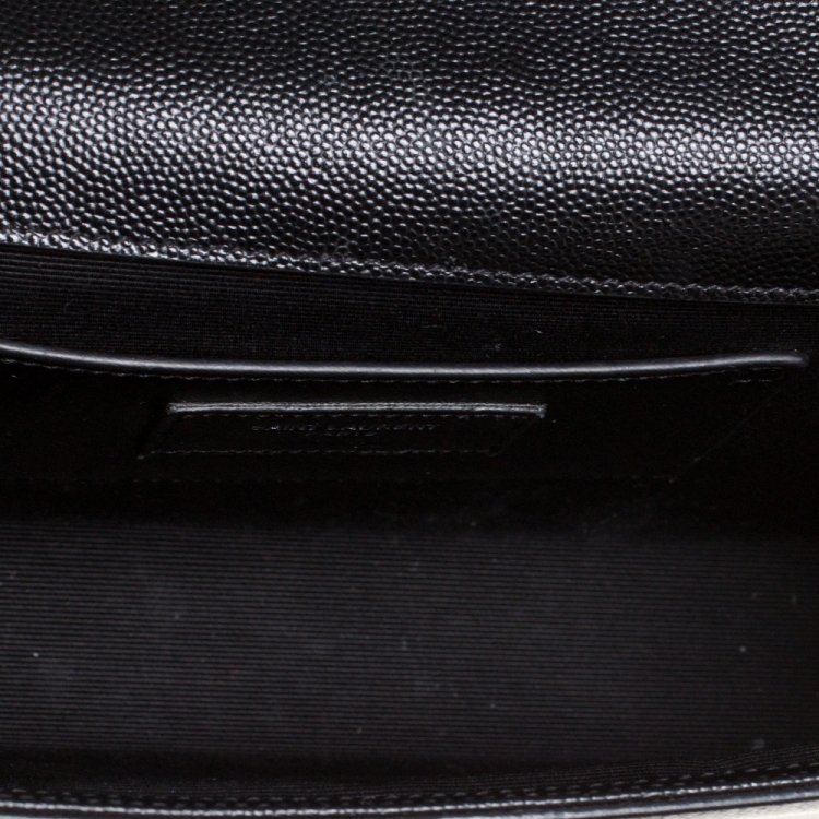 Pre Owned Saint Laurent Black Leather Medium Kate Shoulder Bag