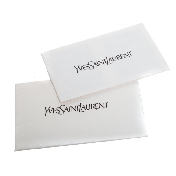 Pre Owned Saint Laurent Gold Patent Leather Belle De Jour Flap Clutch