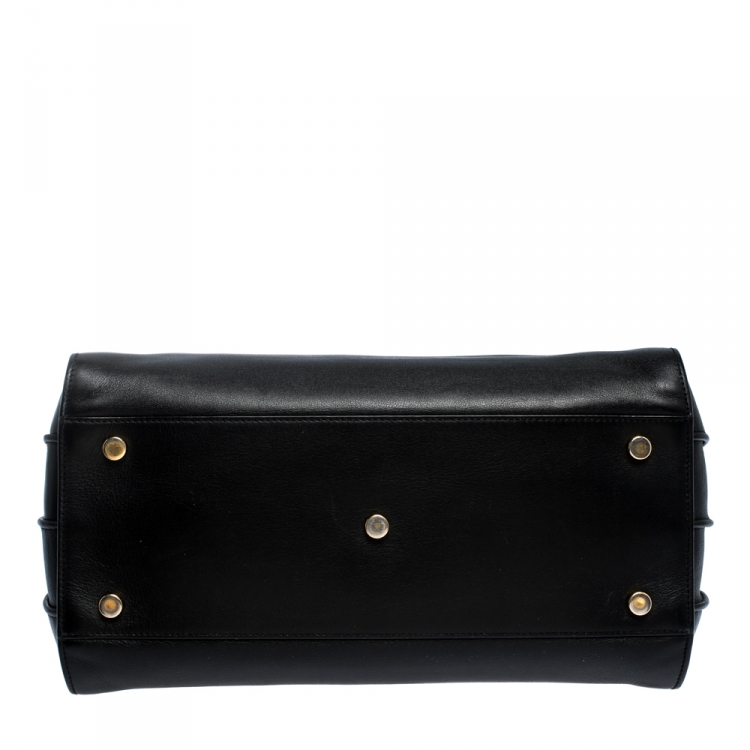 Pre Owned Saint Laurent Black Leather Small Classic Sac De Jour Tote