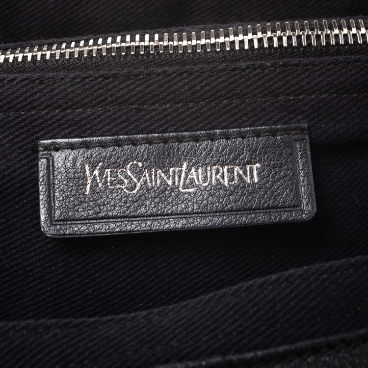 Pre Owned Saint Laurent Black Leather Small Muse Two Satchel