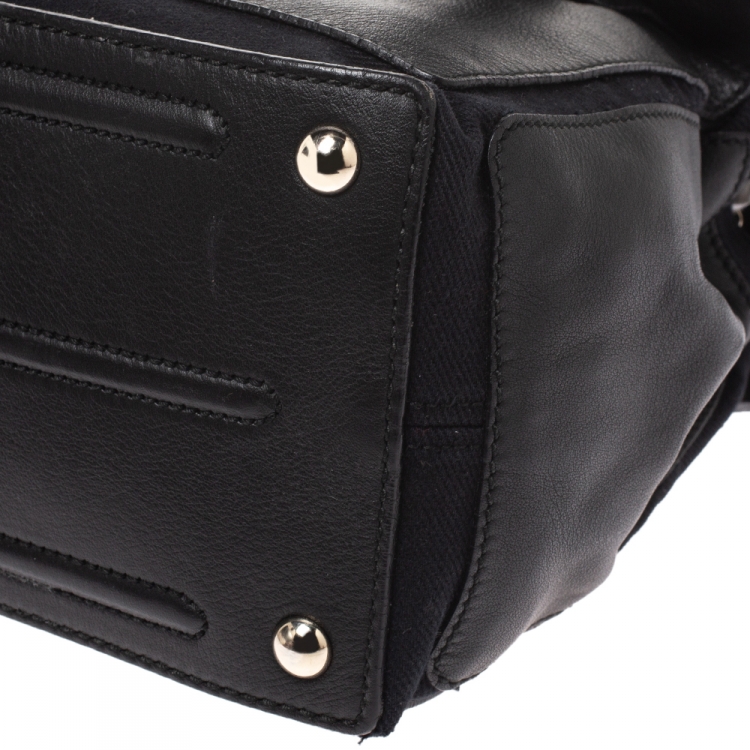 Pre Owned Saint Laurent Black Leather Small Muse Two Satchel