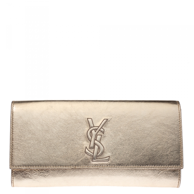 ysl belle de jour clutch gold