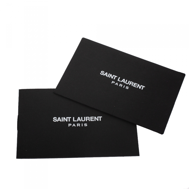 Pre Owned Saint Laurent Black Matelasse Leather Large Cassandre Flap Bag