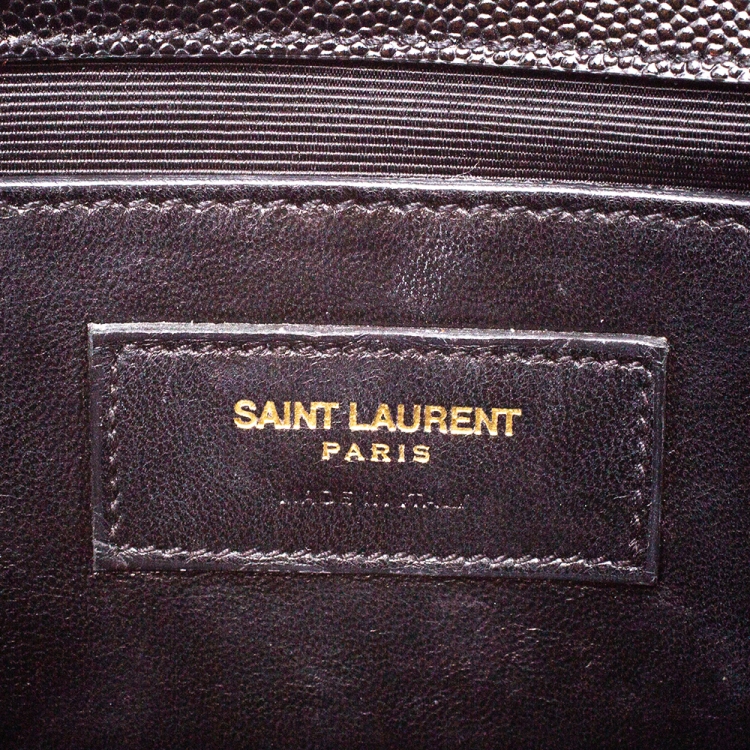 Pre Owned Saint Laurent Black Leather Medium Kate Shoulder Bag