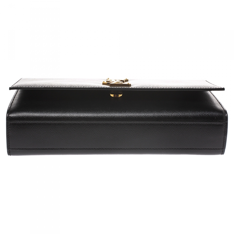 Pre Owned Saint Laurent Black Leather Medium Kate Shoulder Bag