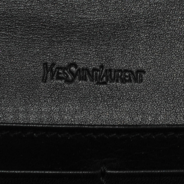 Pre Owned Saint Laurent Black Patent Leather Belle De Jour Wallet