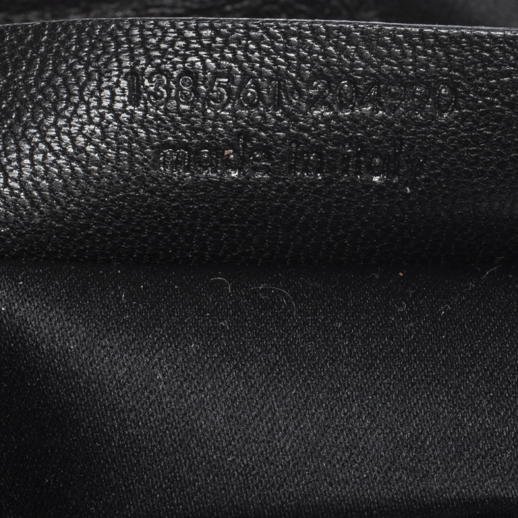 Pre Owned Saint Laurent Paris Black Suede and Leather Fringe Mombasa Hobo