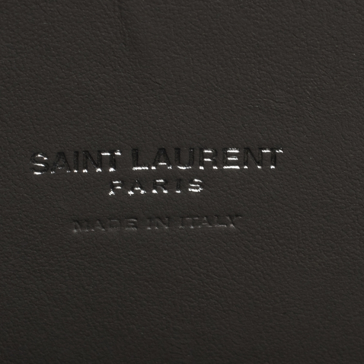 Pre Owned Saint Laurent Grey Croc Embossed Leather Baby Classic Sac De Jour Tote