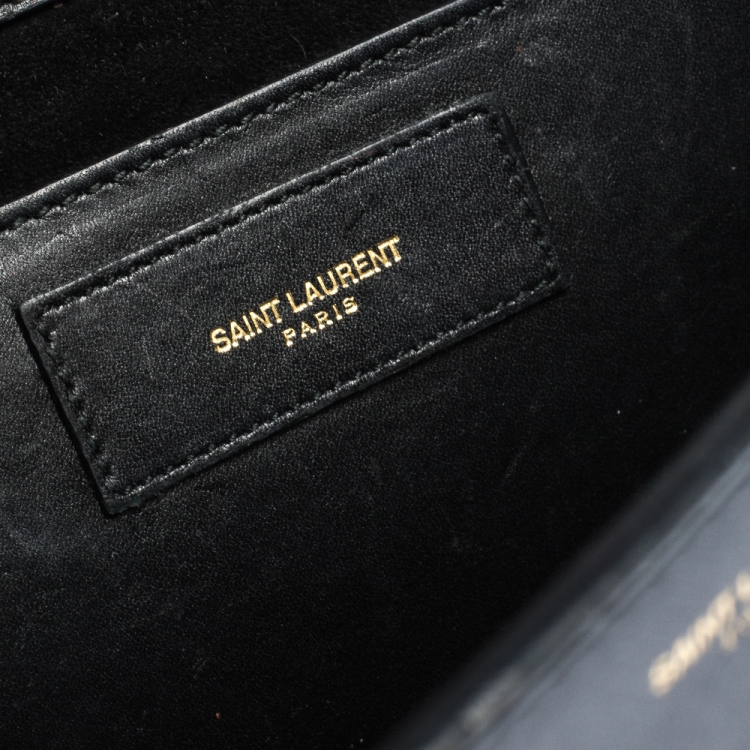 Pre Owned Saint Laurent Paris Black Leather Betty Shoulder Bag