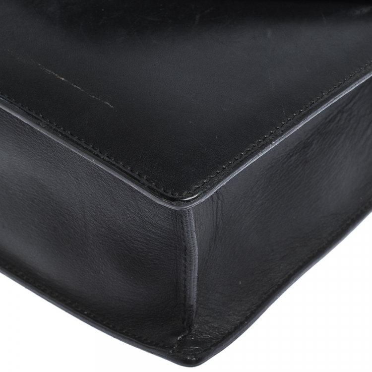 Pre Owned Saint Laurent Paris Black Leather Betty Shoulder Bag