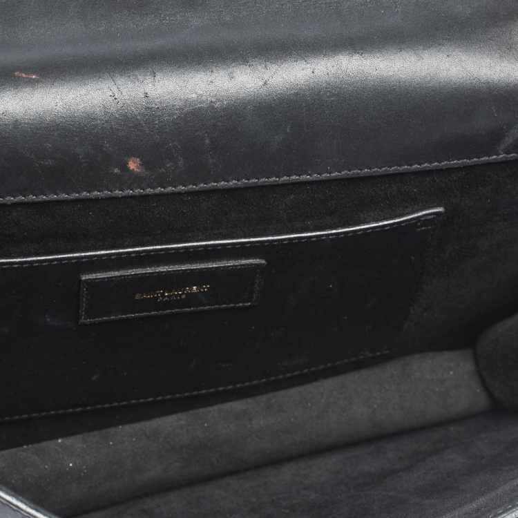 Pre Owned Saint Laurent Paris Black Leather Betty Shoulder Bag