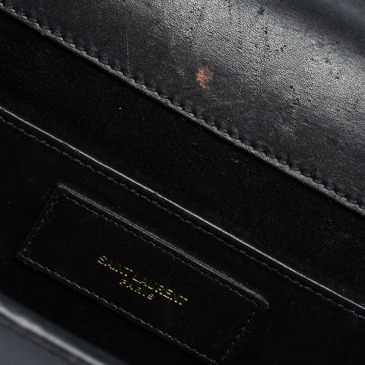 Pre Owned Saint Laurent Paris Black Leather Betty Shoulder Bag