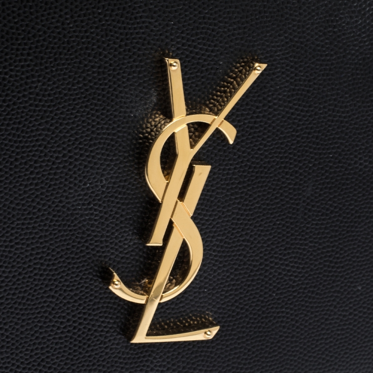 Pre Owned Saint Laurent Black Leather Kate Clutch