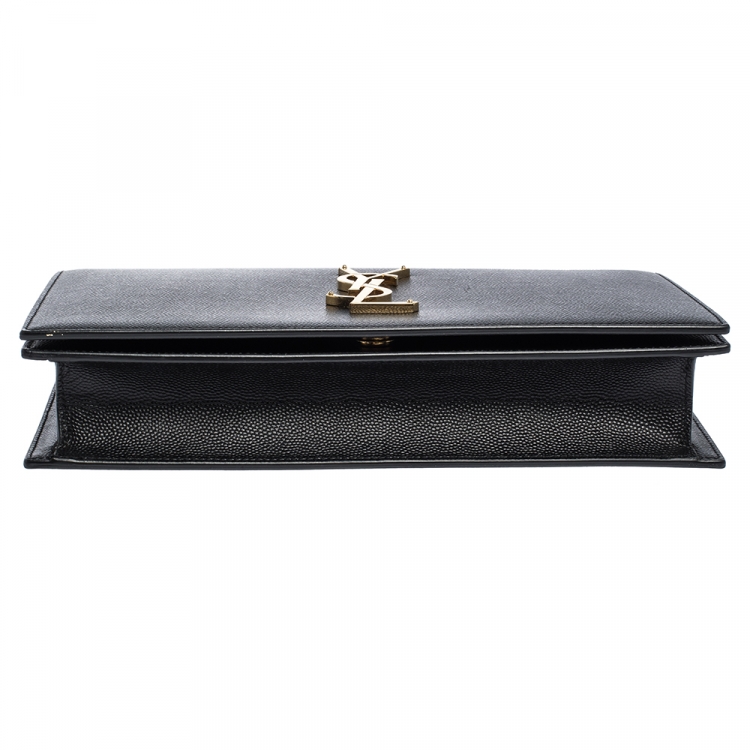 Pre Owned Saint Laurent Black Leather Kate Clutch