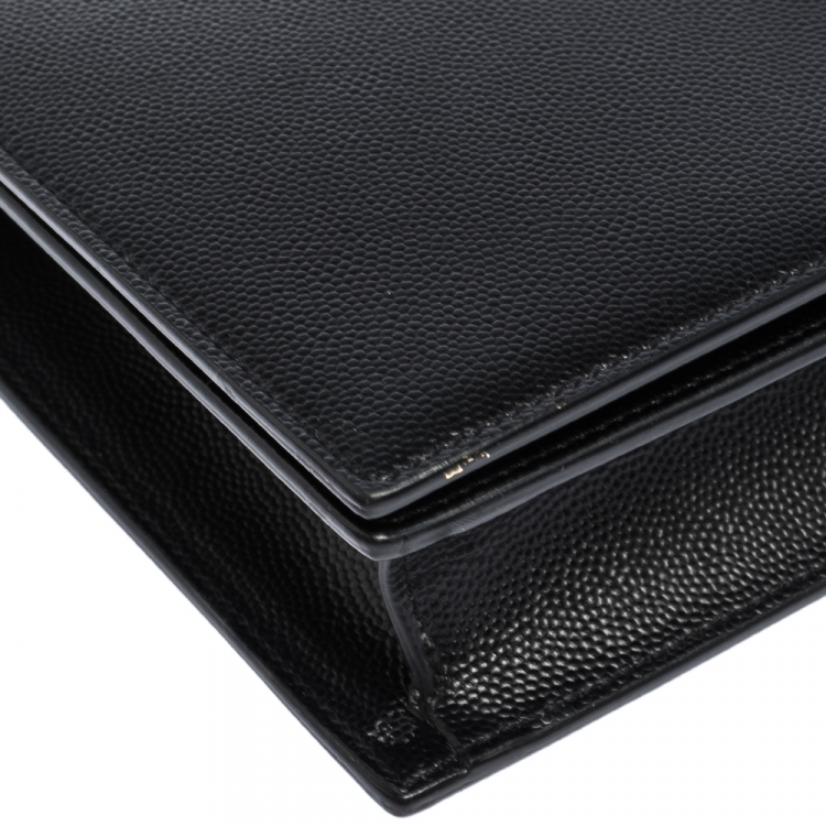 Pre Owned Saint Laurent Black Leather Kate Clutch