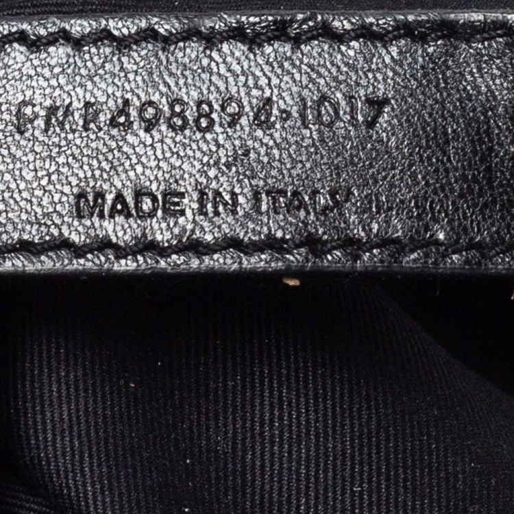 Pre Owned Saint Laurent Black Aged Leather Medium Niki Shoulder Bag