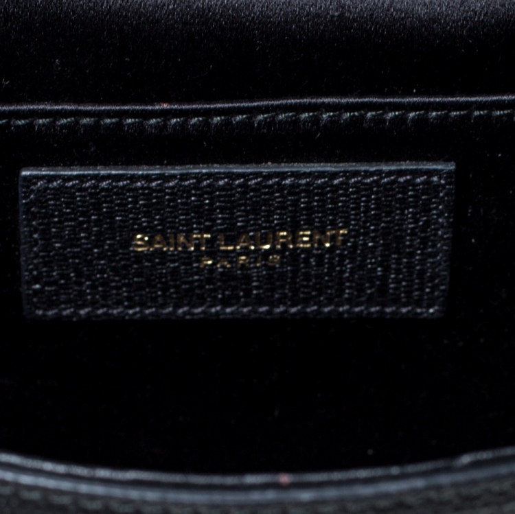 Pre Owned Saint Laurent Black Leather Large Chyc Clutch