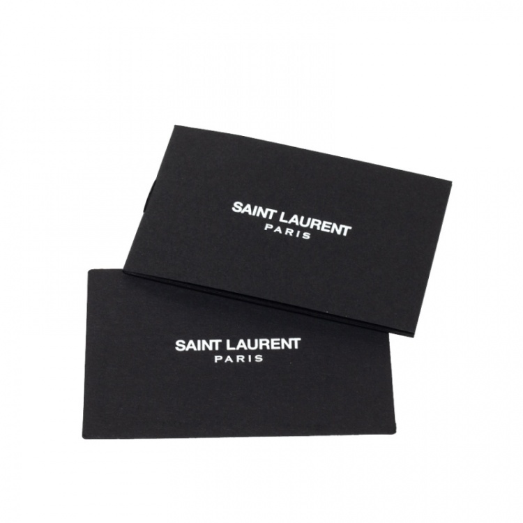 Pre Owned Saint Laurent Black Matelasse Leather Large Cassandre Flap Bag