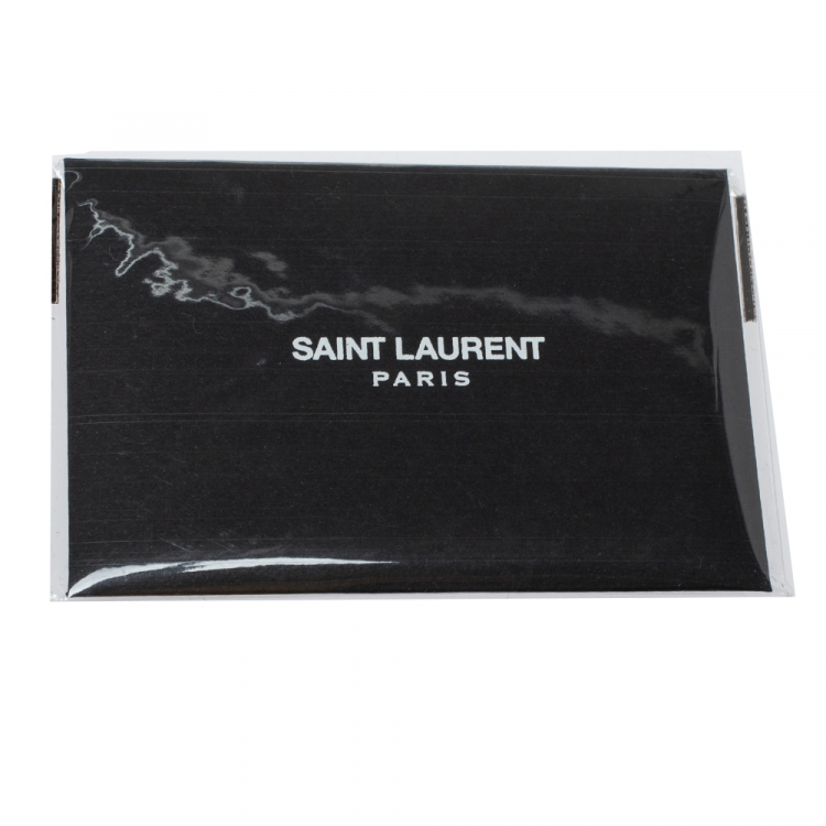 Pre Owned Saint Laurent Black Matelasse Leather Large Cassandre Flap Bag