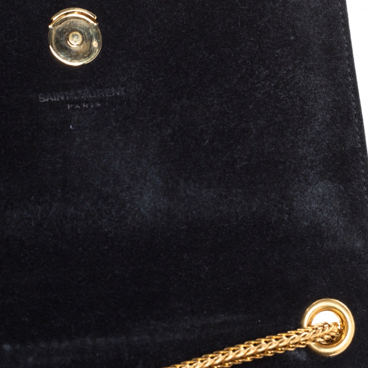 Pre Owned Saint Laurent Black Patent Leather Small Kate Tassel Crossbody Bag