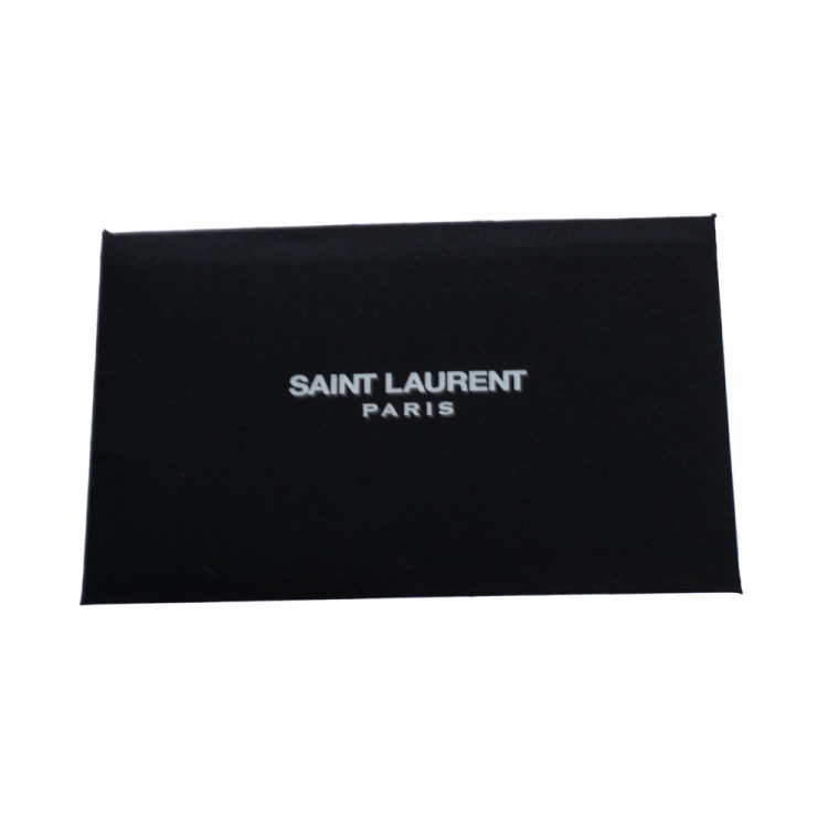 Pre Owned Saint Laurent Black Matelasse Leather Large Cassandre Flap Bag
