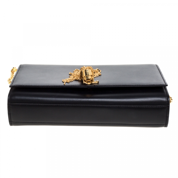 Pre Owned Saint Laurent Black Leather Medium Kate Tassel Shoulder Bag