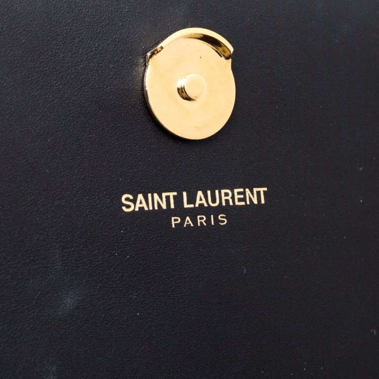 Pre Owned Saint Laurent Black Leather Medium Kate Tassel Shoulder Bag