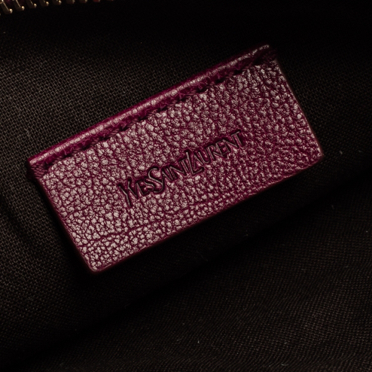 Pre Owned Saint Laurent Paris Burgundy Leather  Muse Chain Bag