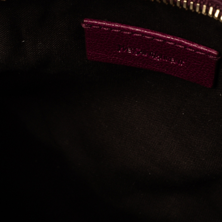 Pre Owned Saint Laurent Paris Burgundy Leather  Muse Chain Bag