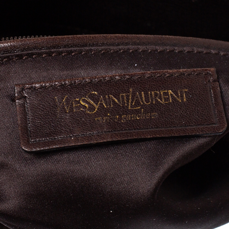 Pre Owned Yves Saint Laurent Dark Brown Leather Satchel