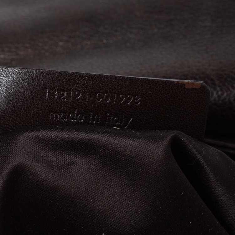 Pre Owned Yves Saint Laurent Dark Brown Leather Satchel