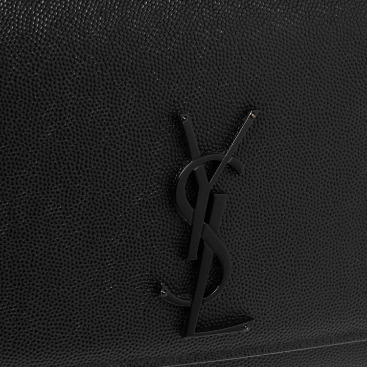 Pre Owned Saint Laurent Black Leather Medium Kate Shoulder Bag