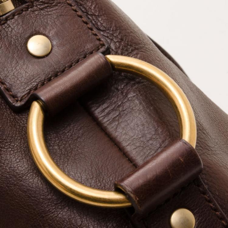 Pre Owned Saint Laurent Paris Brown Leather Muse XL