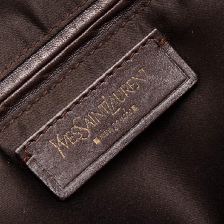 Pre Owned Saint Laurent Paris Brown Leather Muse XL