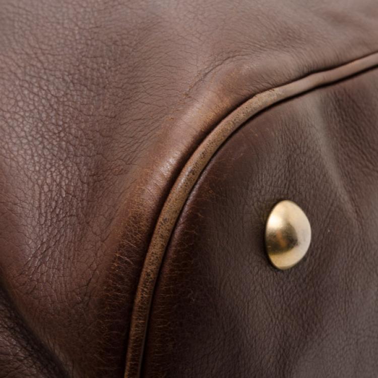 Pre Owned Saint Laurent Paris Brown Leather Muse XL