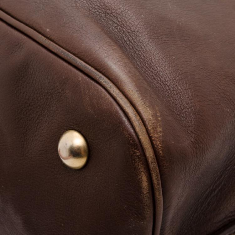 Pre Owned Saint Laurent Paris Brown Leather Muse XL