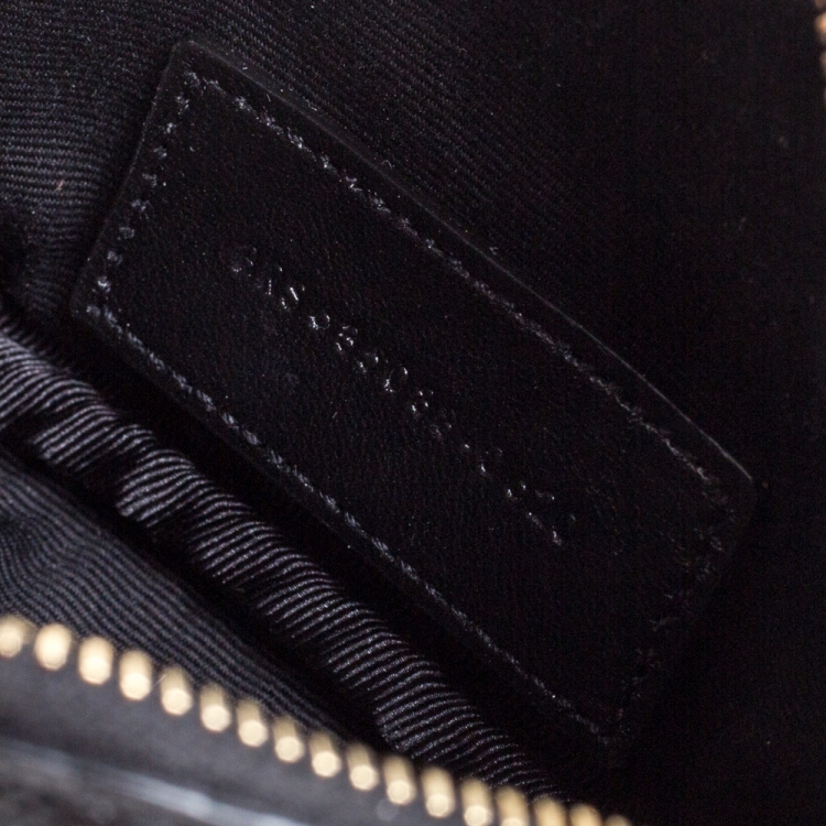 مملوكة مسبقًا Saint Laurent Black Chevron Leather Baby Lou Bag