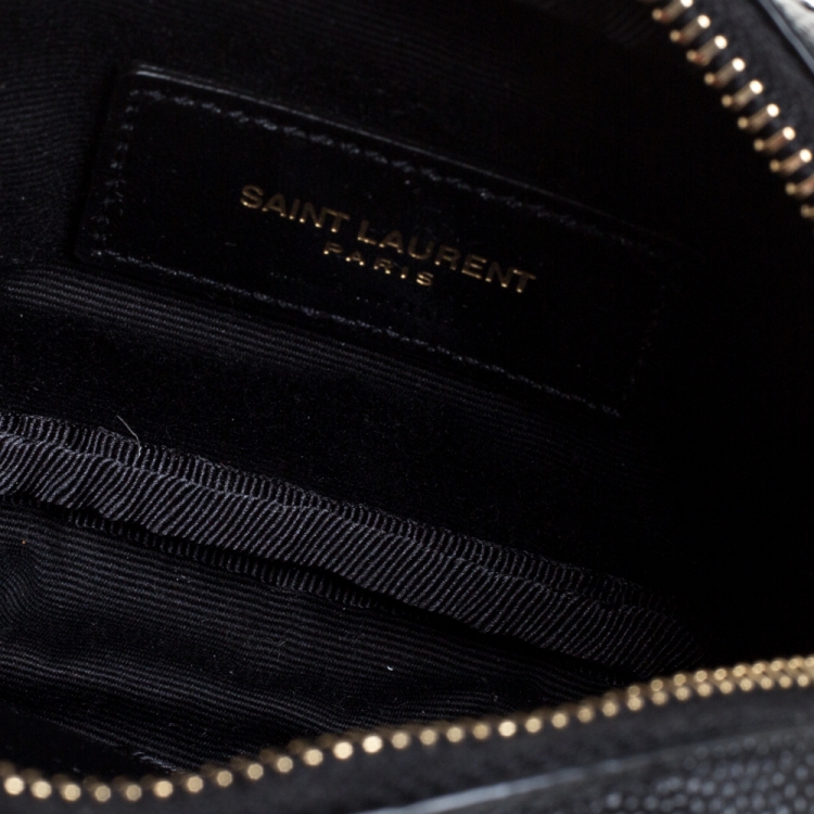 مملوكة مسبقًا Saint Laurent Black Chevron Leather Baby Lou Bag