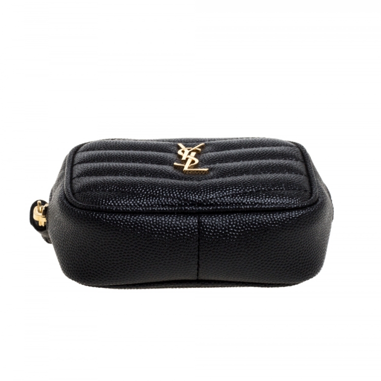 مملوكة مسبقًا Saint Laurent Black Chevron Leather Baby Lou Bag