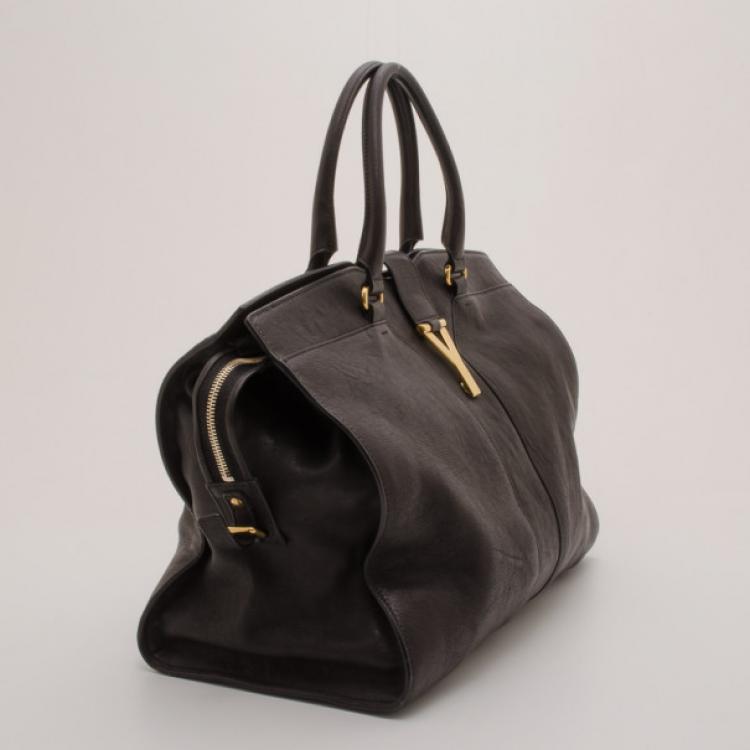 Pre Owned Yves Saint Laurent YSL Cabas Chyc Black Leather Satchel