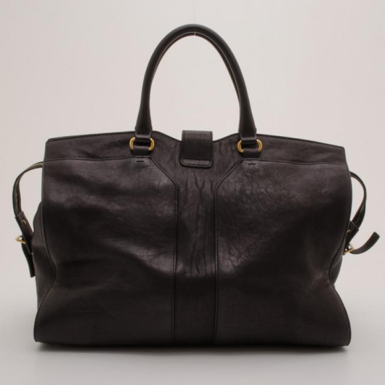Pre Owned Yves Saint Laurent YSL Cabas Chyc Black Leather Satchel