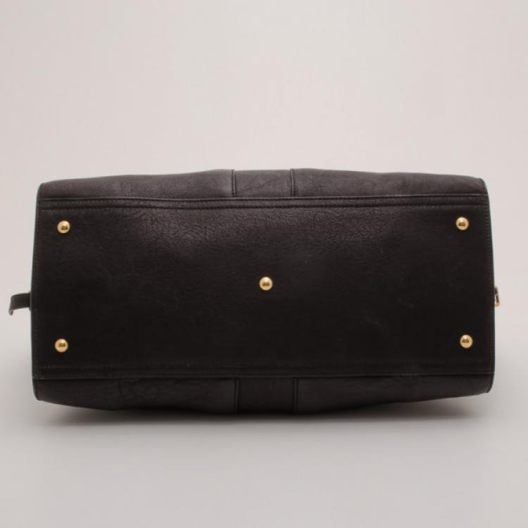 Pre Owned Yves Saint Laurent YSL Cabas Chyc Black Leather Satchel