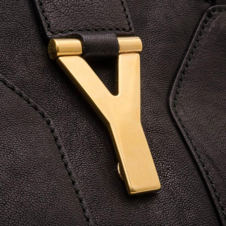 Pre Owned Yves Saint Laurent YSL Cabas Chyc Black Leather Satchel